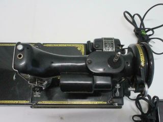 Vintage Singer Featherweight 221 Sewing Machine,  Case,  Pedal,  Accessories/Parts 5
