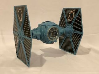 Vintage 1978 Star Wars Battle Damage Blue Tie Fighter Kenner Complete