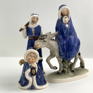 Vintage Goebel Mary Jesus Joseph & Angel Robson Nativity Set Figurines