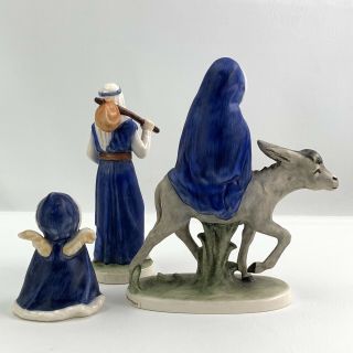 Vintage Goebel Mary Jesus Joseph & Angel Robson Nativity Set Figurines 2