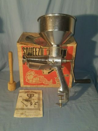Vintage Squeezo Strainer 400 - Ts Metal Food Canning Freezing Food Mill Garden