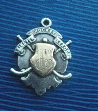 Irish Stg Silver & Gold Fob Medal Pendant Dublin H/m 1920 Leinster Hockey League