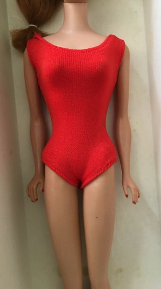 1964 Redhead SWIRL PONYTAIL Barbie Doll in Red Swimsuit 850 Really Conditi 3