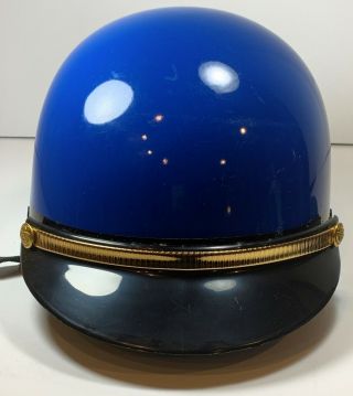 Vintage Bell Police Motorcycle Helmet California Chp Dot Blue Rare 7 - 1/4