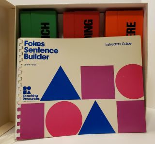 Fokes Sentence Builder - Vintage - Out of Print - Speech Therapy Tool - 1976 4