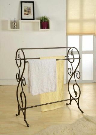 Vintage Blanket Towel Rack Holder Iron Quilt Clothes Drying Pool Outdoor Hotel