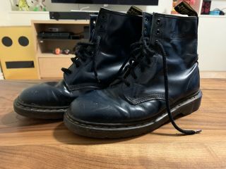 Vintage Dr Martens Uk 10 Dark Blue Boots Made In Uk England Us 10.  5 11 Mens Rare