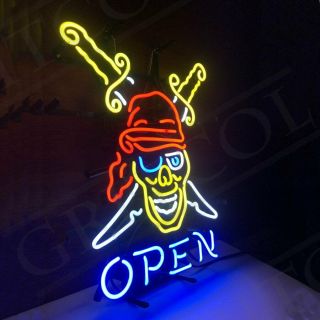 Neon Sign Open Light Game Room Man Cave Art Pub Beer Vintage Bar Bontique Shop