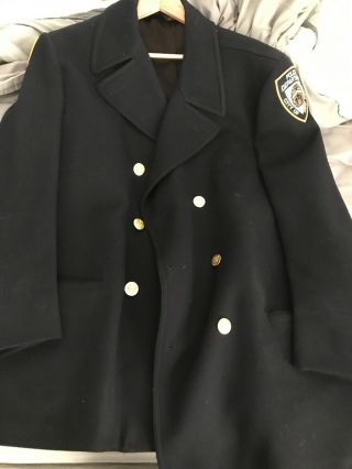 Vintage 1990’s S Nypd Collectible York City Police Department Reefer Coat