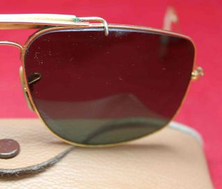 Ray Ban 62[]14 Outdoorsman Aviator Sunglasses - Gold - Tone Frames - Vintage 3