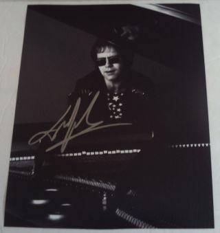 Vintage Young Elton John Autographed 8x10 Photograph Autograph Hand Signed Photo