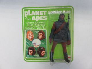 Soldier Ape Planet Of The Apes Mego 8 " Figure 1967 Vintage Figure Moc Unpunched