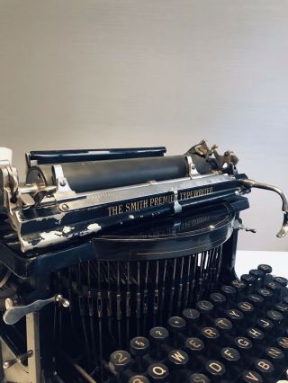 Rare Smith Premier Typewriter Schreibmaschine Máquina de Escrever 打字机 Vintage 7