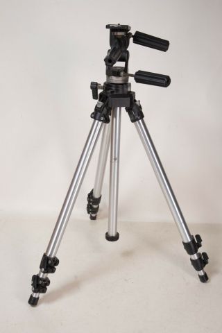 Vintage Bogen 3021 Tripod With Manfrotto 141 Head Made In Italy Perfectly 3