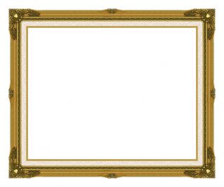 Gold Wood Picture Frame Giclee Canvas Art Paintings 2 7/8 " Wide