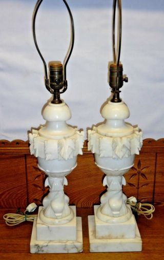 Vintage / Old Alabaster Table Lamps