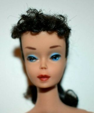 Vintage Ponytail Barbie 4,  Blue Eyeshadow,  Black Hair