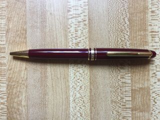 Vintage Montblanc Meisterstuck Ballpoint Classique Pen Maroon Gold Trim