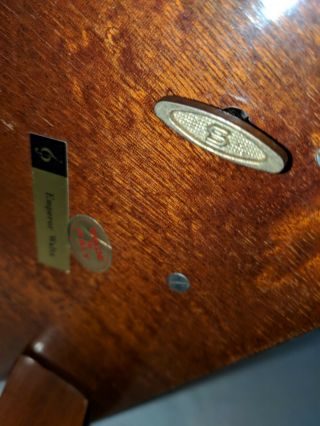 Gorgeous Vtg Italian Wood Inlay Music Box Table Hidden Storage The Emperor Waltz 7