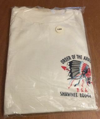 Vintage Boy Scouts Order Of The Arrow B.  S.  A.  Shawnee Tshirt Size Xl Mens Nip