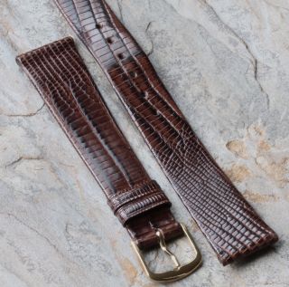 Color Variations Real Teju Lizard 19mm Vintage Seiko Watch Band Has Seiko Buckle