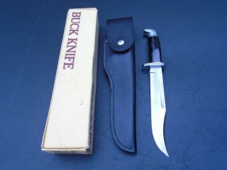 Vintage Buck Knife 120 General 3 Line No Date Code Sheath