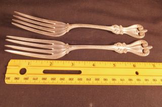 2 Towle Sterling Silver Old Colonial Dinner Forks 7 " No Monograms