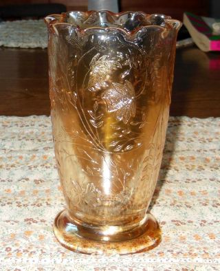 Floragold Louisa Celery Vase Iridescent Ruffled (rare)