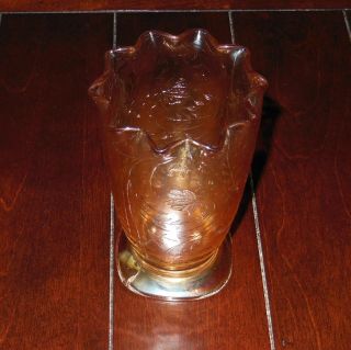 Floragold Louisa Celery Vase Iridescent Ruffled (RARE) 2