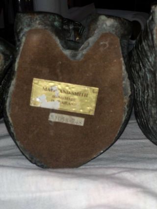 Rare Maitland - Smith Bronze Patina See,  Hear,  Speak No Evil Wise Elephant SET 8