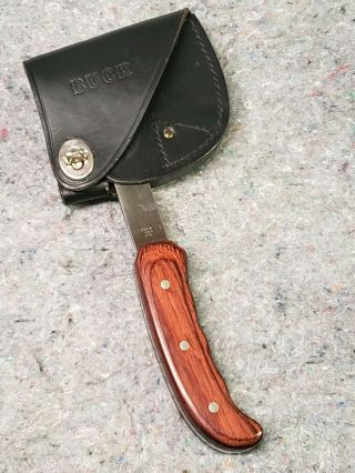 Vintage Buck 106 Hatchet Axe Knife Near Rare Wood Handle Survival Sheath 12