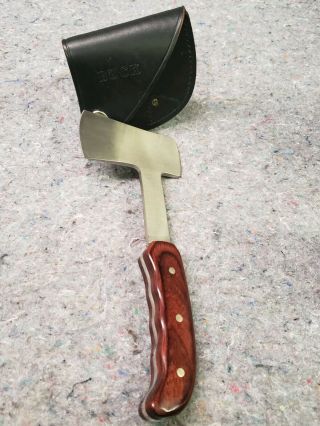 Vintage Buck 106 Hatchet Axe Knife Near Rare Wood Handle Survival Sheath 2