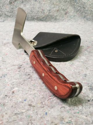 Vintage Buck 106 Hatchet Axe Knife Near Rare Wood Handle Survival Sheath 4