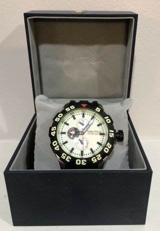 Nautica N16509g Mens Bfd 100 Multifunction Luminous Dial Watch