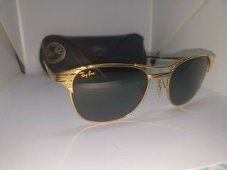 Vintage Ray - Ban W0386 Signet Sunglasses B&l Usa Xyas Gold