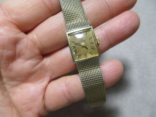 Vintage 70’s Omega Swiss Womens 10k Yellow Gold Filled Watch Bracelet 17 Jewels