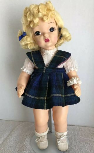 Vintage 16” Terri Lee Doll Chick Yellow Hair Skirt & Blouse