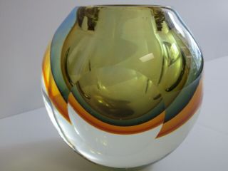 VINTAGE ITALY ITALIAN MURANO GLASS SCULPTURE PAPER WEIGHT VASE POLI SEGUSO ERA 5