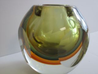 VINTAGE ITALY ITALIAN MURANO GLASS SCULPTURE PAPER WEIGHT VASE POLI SEGUSO ERA 6