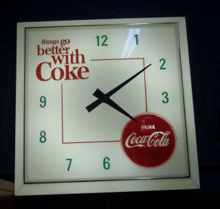 Vintage Coca Cola Things Go Better With Coke Clock