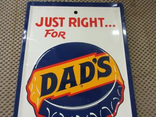 Vintage Advertising Dad ' s Root Beer Soda Pop Tin Large Store Thermometer 292 - V 4