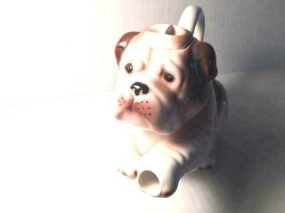 Fitz & Floyd OCI Omnibus Hand Painted Ceramic Bull Dog Tea Pot Vintage 2