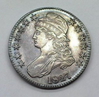 1827/6 Capped Bust Half Dollar Near Choice Uncirculated Rare