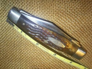 Vintage 1981 Case Xx 6275 Pocket Knife Rare Big Old 4.  25 " Bone Handle Moose Jack