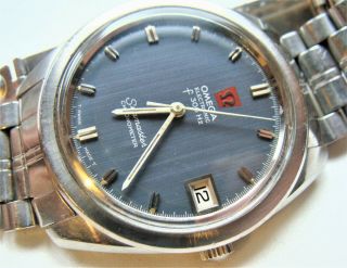 Vintage Omega Seamaster Blue Dial F300hz Electronic Men 