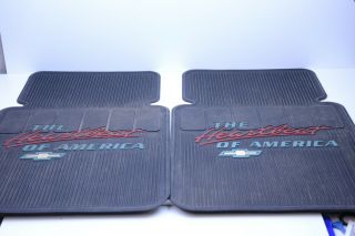 Set Of 2 Chevy Heartbeat Of America Vintage Late 1980s Floor Mat Chevy Blazer