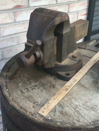 Vintage Chas Parker Vise 974 With 4 " Jaws Machinist