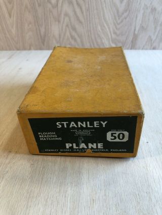 Vintage Stanley No.  50 Combination Plane W/ 15 Cutters