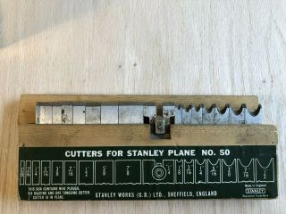 Vintage Stanley NO.  50 Combination Plane w/ 15 Cutters 4
