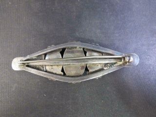 Vintage c.  1950 ' s - 1960 ' s Sterling Silver Navajo Turquoise Pin Brooch 3